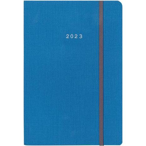 Ημερολόγιο ημερήσιο NEXT Nomad flexi με λάστιχο 17x25cm 2023 μπλε